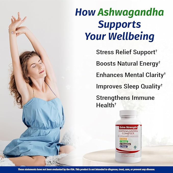 1 Body Ashwagandha Complex Supplement, Focus and Energy Support, 180 Vegan - Image 3