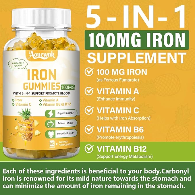 1 Pack 100MG Iron Supplements Gummies - Image 3